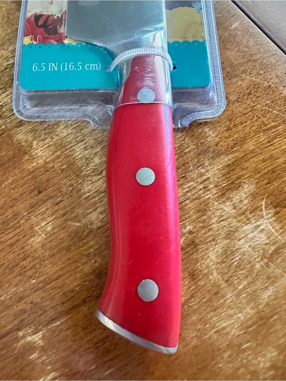 The Pioneer Woman Red Nakiri Kitchen Knife - Signature Series